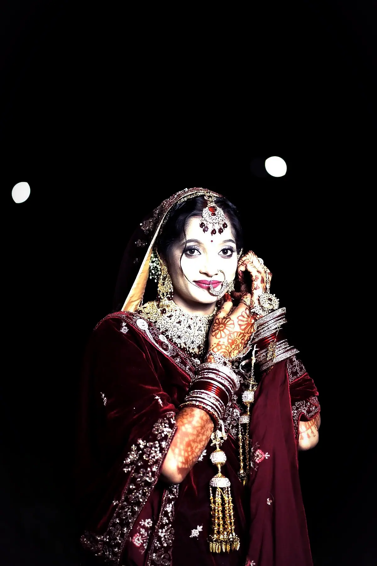 Signature Sri Sakhi silhouette in plum and ivory