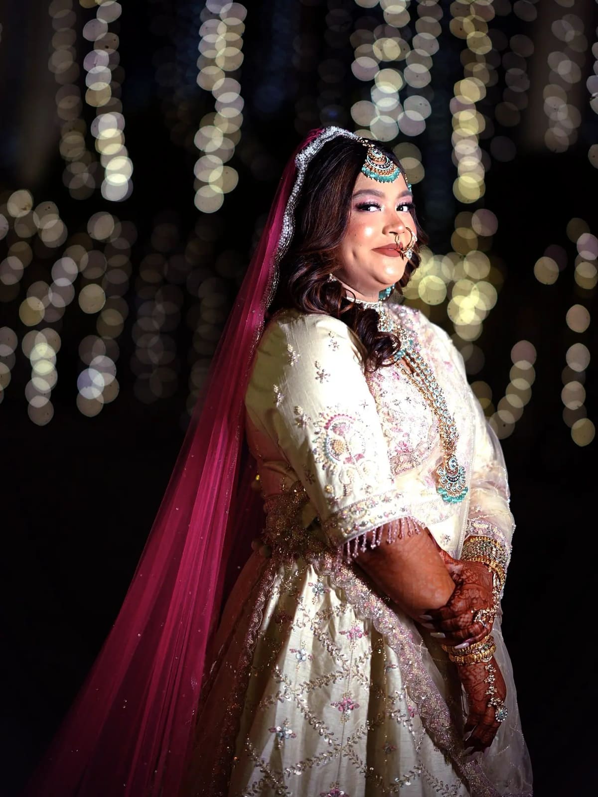Champagne Zari Festive Lehenga — front view