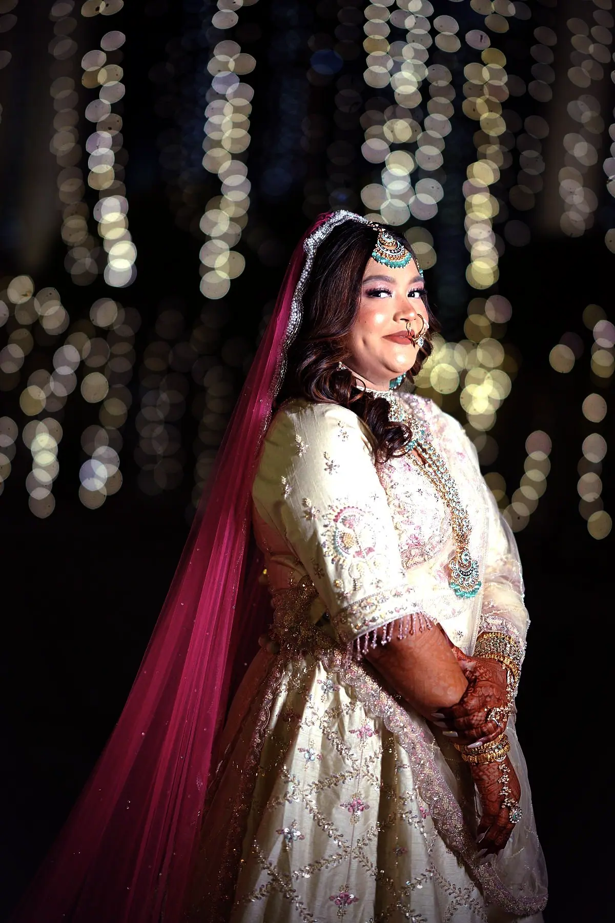 Meghana dancing at the sangeet