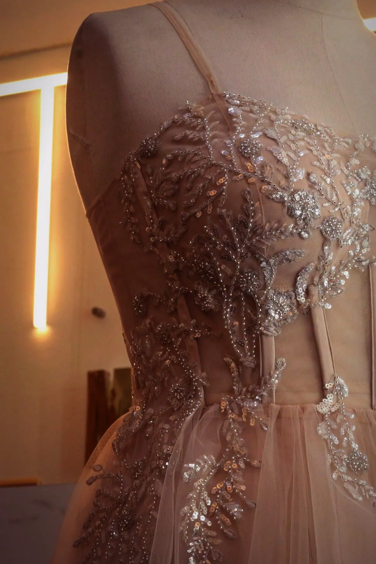 The back motif in close detail