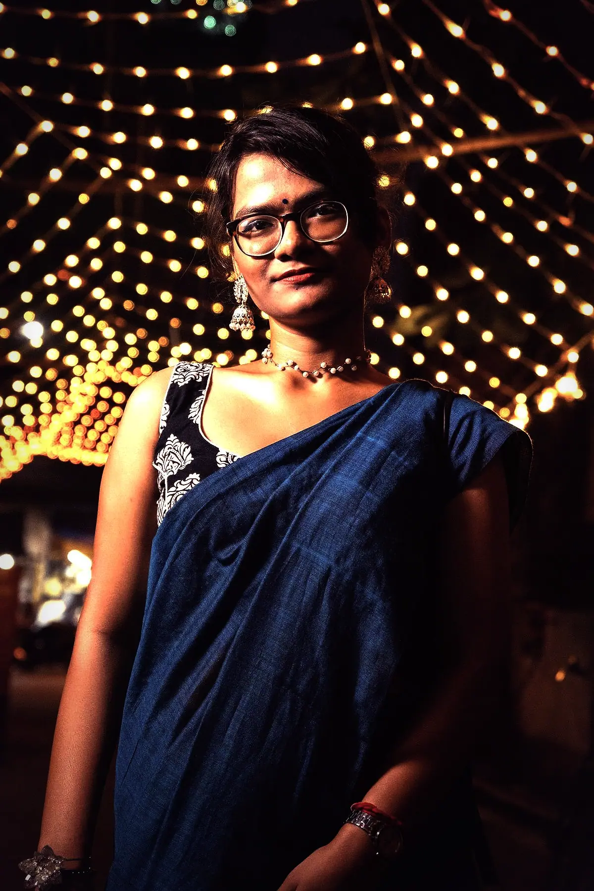 Sangeet ensemble in champagne tissue